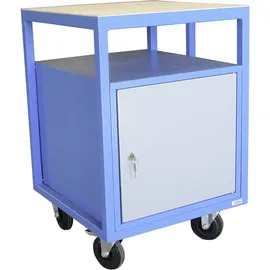 Güde Werkbank Stahl 60 x 57 x 85 cm blau mit Tür