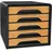 CEP Schubladenbox Smoove schwarz/Bambus 1071115301, DIN A4 mit 5 Schubladen, 1 St.