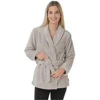 Wewo fashion Damenbademantel 6604, Kurzform, Wellsoft-Microfaser, Schalkragen, Gürtel, unübertroffen kuschelig braun 38