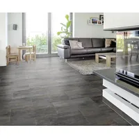 Vabene Bodenfliese Feinsteinzeug Allora Due Schwarz 30 x 60 cm