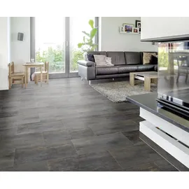 Vabene Bodenfliese Feinsteinzeug Allora Due Schwarz 30 x 60 cm