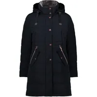 GIL BRET Steppmantel mit Kunstfellkragen", in Dunkelblau | Gr.: 36