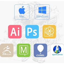 xppen G640 Grafiktablett Schwarz 5080 lpi 190 x 162 mm USB