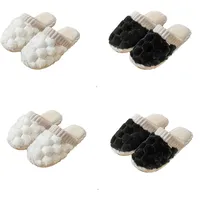 Teceyfeet Hausschuhe Gäste Set, 4 Paar Gästepantoffel Winter Warm Hausschuhe rutschfest Flauschig Plüsch Waschbar Slippers Besucher Hausschlappen - 38/45 EU