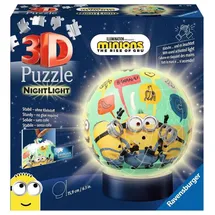 Ravensburger 11180 3D Puzzle Nachtlicht PuzzleBall Minions 72 Teile