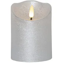 Star Trading Flamme Rustic LED Kerze 10 cm silber