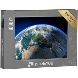 puzzleYOU Puzzle Puzzle 1000 Teile XXL „Die Erde“, 1000 Puzzleteile, puzzleYOU-Kollektionen Weltraum, Universum