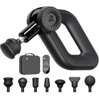 Bob and Brad D6 Pro Massagepistole mit 16mm Amplitude, Percussion Massage Gun Muskel Massagegerät, Massage Pistole mit 2500mAh Akku und 7 Massageköpfen für Schulter Rücken Bein Muskelentspannung