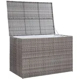 Willood Garden-Auflagenbox Grau 150x100x100 cm Poly Rattan Kissenbox Gartenbox Aufbewahrungsbox