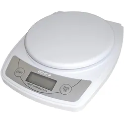 GENIE Digitale Briefwaage/Küchenwaage, Grammgenaue Anzeige bis 5 kg, weiß