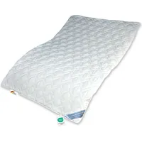 Garanta Wildseide Seide Baumwolle Sommerbett Sommerdecke Bettdecke 155x220 MS - Weiß