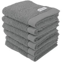 Tom Tailor Color Bath Gästehandtuch 30 x 50 cm moody grey 6 St.