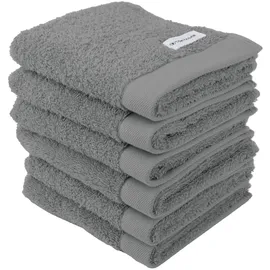 Tom Tailor Color Bath Gästehandtuch 30 x 50 cm moody grey 6 St.