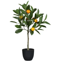 Kunstpflanze Mandarinenbaum 55 cm Kunststoff Orange