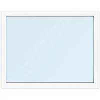 Fenster 140x110 cm, Kunststoff Profil aluplast IDEAL® 4000, Weiß, 1300x1100 mm, einteilig festverglast, 2-fach Verglasung, individuell konfigurieren