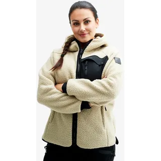 Sherpa Hoodie Damen Beige Khaki, Größe:M - Damen > Oberteile > Fleece & Midlayers - Beige