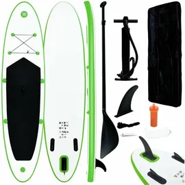 vidaXL SUP Board Set Aufblasbar 14'27" grün/weiß