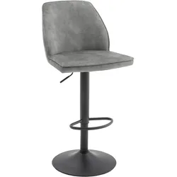 Bistrostuhl MCA FURNITURE "OTTAWA", grau (grau, schwarz matt lackiert), B:48cm H:91cm T:51cm, Stühle