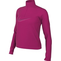 Nike Damen Top W Nk Df Swoosh Hbr Hz Pacer, Fireberry/Purple Ink, XS