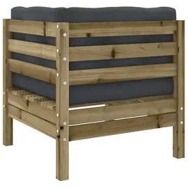 vidaXL Garten-Lounge-Set 9-tlg. Kiefernholz braun