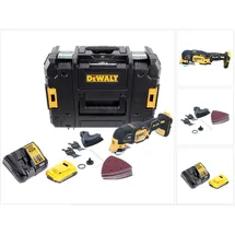 DeWalt DCS 355 D1 Akku Oszillierer Multitool 18 V Brushless + 1x Akku 2,0 Ah + Ladegerät + 29 tlg. Z