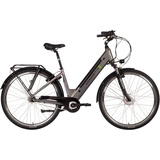 Saxonette E-Bike SAXONETTE "Comfort Plus 4.0" E-Bikes Gr. 45 cm, 28 Zoll (71,12 cm), silberfarben (silberfarben matt) E-Bikes Pedelec, Elektrofahrrad für Damen u. Herren, Cityrad, Rücktrittsbremse