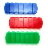 MAXBOX - Pillendosen Set für 7 Tage, Pillenbox mit getrennten Fächern (3 Stück, blau rot grün)