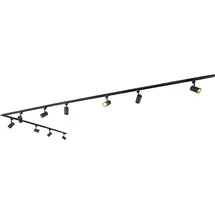 QAZQA Modernes 1-Phasen-Schienensystem mit 10 Spots Schwarz Jeana