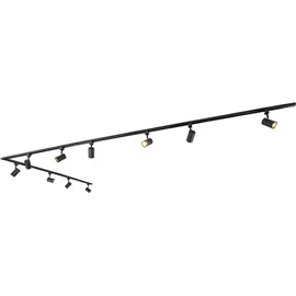 QAZQA Modernes 1-Phasen-Schienensystem mit 10 Spots Schwarz Jeana
