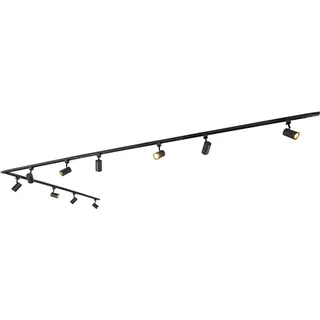 QAZQA Modernes 1-Phasen-Schienensystem mit 10 Spots Schwarz Jeana