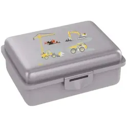 Fizzii Lunchbox mit Trennfach Silber - Baustelle