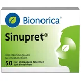 Sinupret überzogene Tabletten – Stark bei Nasennebenhöhlenentzündung mit Schnupfen. Löst den Schleim, öffnet die Nase und befreit den Kopf, für Kinder ab 6 Jahren und Erwachsene, 50 St