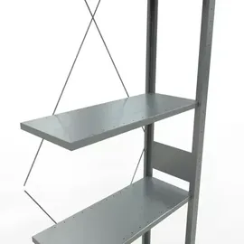 Schulte Lagertechnik Anbauregal Stahl 3000x750x300mm verzinkt 7 Fachböden