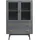 [en.casa] Vitrinenschrank Susa 120 x 80 x 40 cm Grau