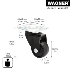 Wagner Design - 3C - - 25 mm, Tragkraft 12 kg