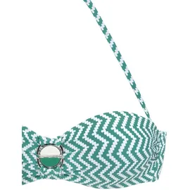 JETTE Bügel-Bandeau-Bikini Damen Grün/Weiß 36 Cup C