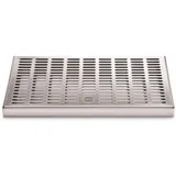 ich-zapfe Tropfblech Abtropfschale 300 x 180 x 20 mm Farbe Silber