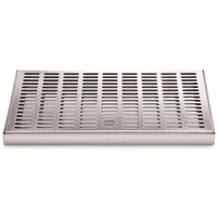 ich-zapfe Tropfblech Abtropfschale 300 x 180 x 20 mm Farbe Silber