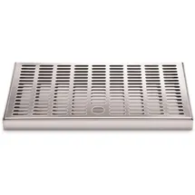 ich-zapfe Tropfblech Abtropfschale 300 x 180 x 20 mm Farbe Silber