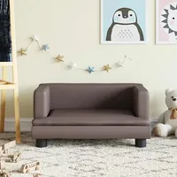 Kindersofa Braun 60x40x30 Cm Kunstleder