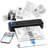 Phomemo M834 Thermodrucker A4 Mobiler Drucker für Unterwegs Bluetooth-Verbindung für Smartphones Unterstützt A4 Thermorollen und Thermopapier - Schwarz