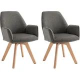 byLIVING Esszimmerstuhl »Tony« (Set) 2 Stk.mit Massivholzgestell eichefarbig, 360 Grad drehbar, hoher Sitzkomfort