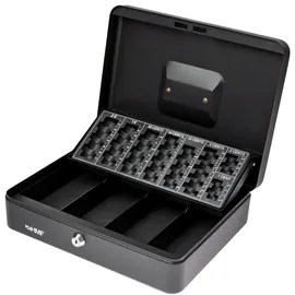 HMF 4215-02 Geldkassette mit Münzzählbrett 30,5 x 24 x 8,5 cm, Schwarz