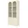 ML-Design Vitrinenschrank 80 x 185 x 40 cm Creme