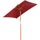 Outsunny Sonnenschirm 200 x 150 cm weinrot
