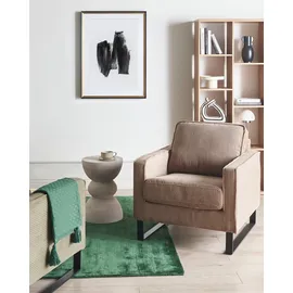 Beliani Sessel VIND Cord 72 x 71 x 70 cm Beige mit Kissen