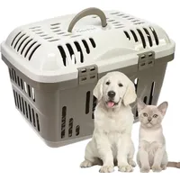 GarPet Transportbox Oben Öffnen Grau