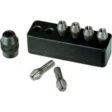 PROXXON MICROMOT-Stahlspannzangen, 6-teilig von 1 bis 3,2 mm, mit Halter
