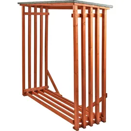 DEMA Brennholzregal Holz bis 40 cm Holz Länge Braun