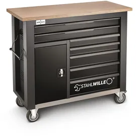 Stahlwille Werkbank Holz 1150 x 1045 x 500 mm Anthrazit/Schwarz